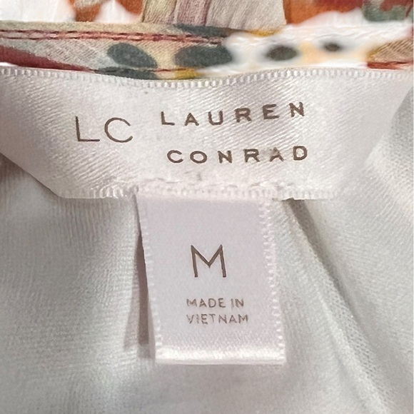 LC Lauren Conrad Orange and Pink Tiered Ruffled Sundress - Picture 7 of 9